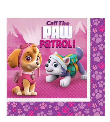 GUARDANAPOS PATRULHA PATA ROSA 